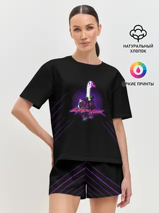Женская пижама с шортами / Киберпанк 2077