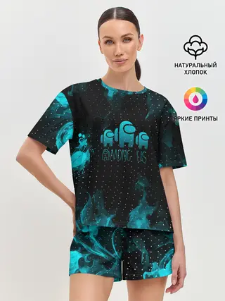 Женская пижама с шортами / AMONG US / АМОНГ АС