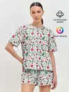 Женская пижама с шортами / Новогодняя Символика