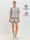 Женская пижама с шортами / Новогодняя Символика