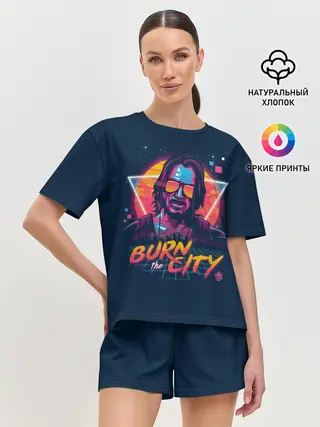 Женская пижама с шортами / Cyberpunk 2077