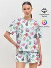 Женская пижама с шортами / новогодние игрушки