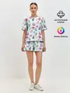 Женская пижама с шортами / новогодние игрушки