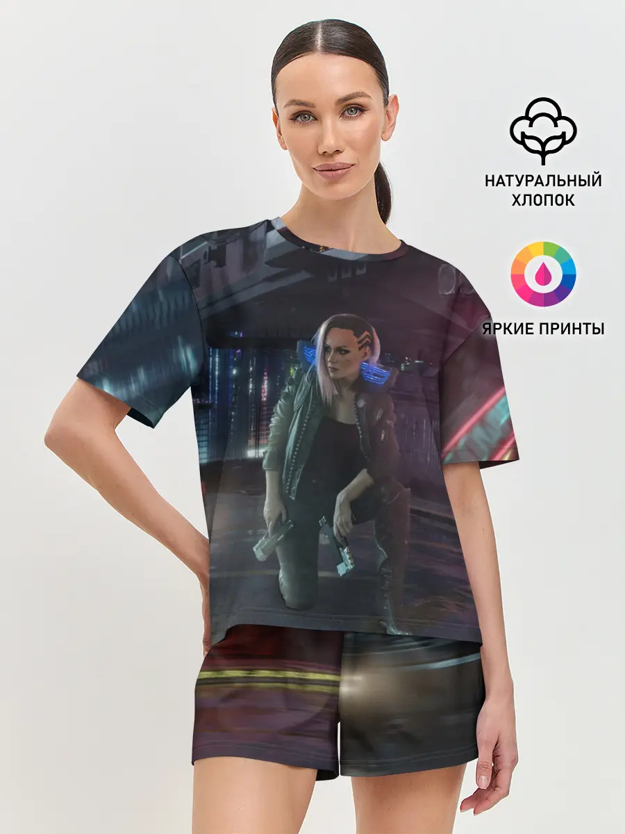 Женская пижама с шортами / Cyberpunk 2077