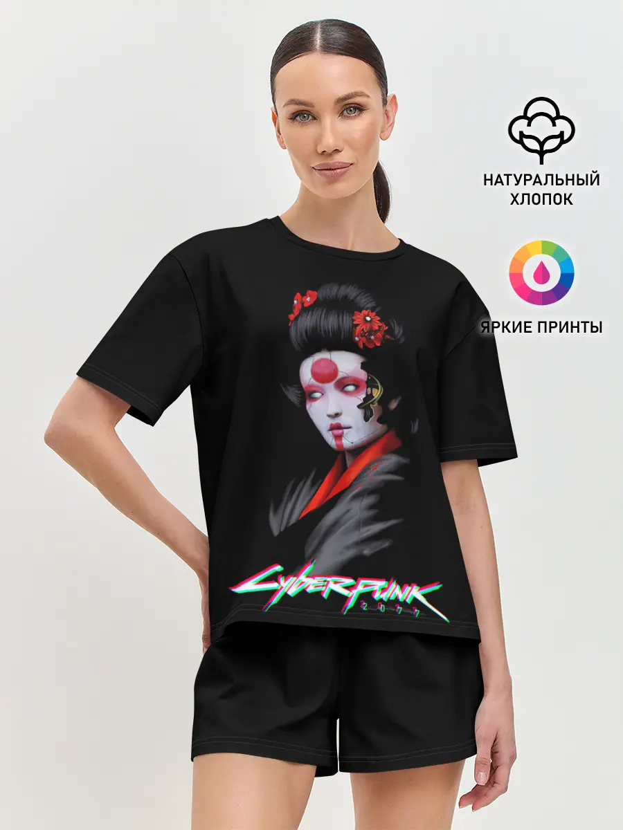 Женская пижама с шортами / CYBERPUNK 2077 JAPAN