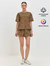 Женская пижама с шортами / Узор Кофейные зерна