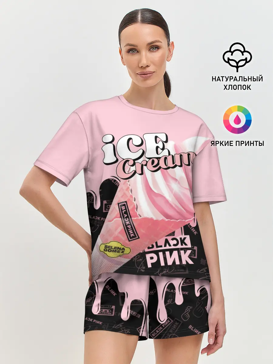 Женская пижама с шортами / BLACKPINK ICE CREAM