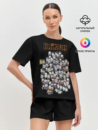 Женская пижама с шортами / Haikyuu Haikyu Чиби