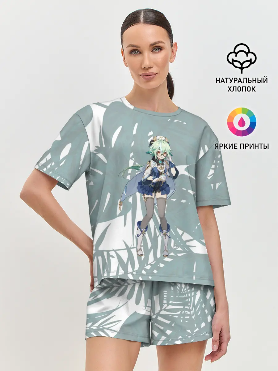 Женская пижама с шортами / Genshin Impact