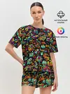 Женская пижама с шортами / Монстры