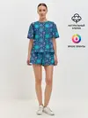 Женская пижама с шортами / Новогодние Узоры