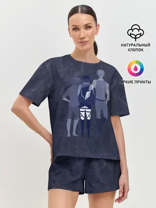 Женская пижама с шортами / AOT три силуэта