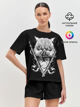 Женская пижама с шортами / Клинок рассекающий демонов Ино
