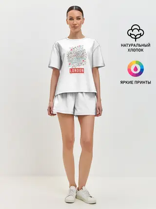 Женская пижама с шортами / Лондон