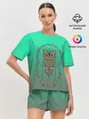 Женская пижама с шортами / сова ловец снов