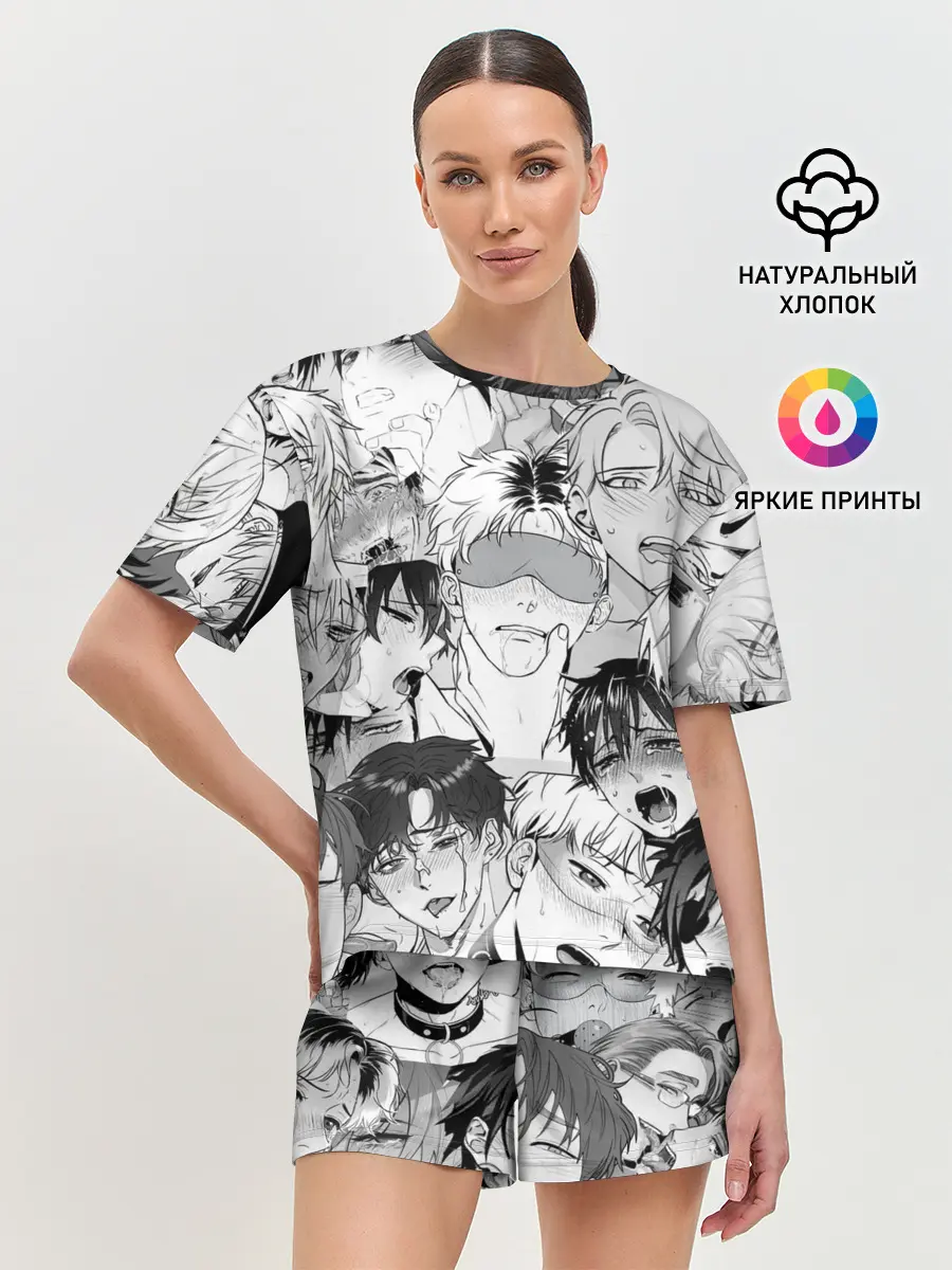 Женская пижама с шортами / парни делают АХЕГАО