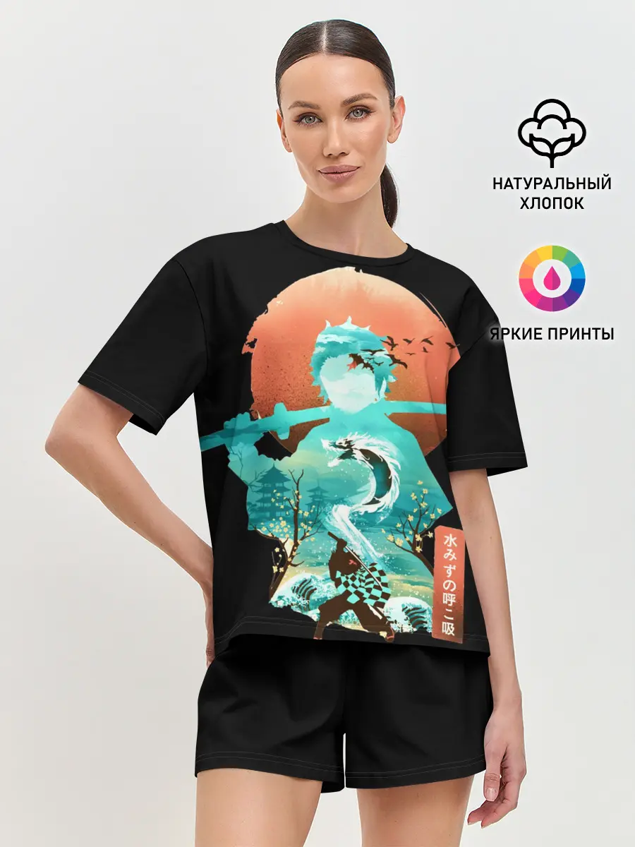 Женская пижама с шортами / Танджиро