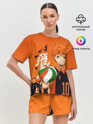 Женская пижама с шортами / Волебольная команда из аниме HAIKYUU!!