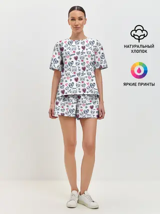 Женская пижама с шортами / Love