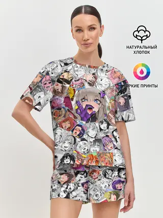 Женская пижама с шортами / Ahegao завихрение