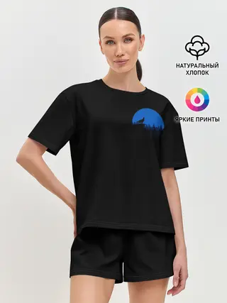 Женская пижама с шортами / Луна
