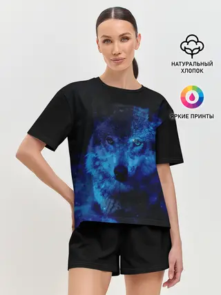 Женская пижама с шортами / Волк Вселенная