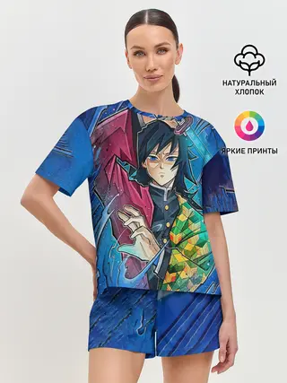 Женская пижама с шортами / Гию Томиоко Клинок демонов