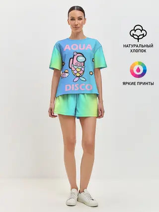 Женская пижама с шортами / Aqua Among As