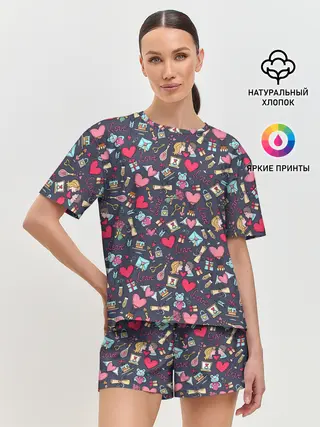 Женская пижама с шортами / LOVE