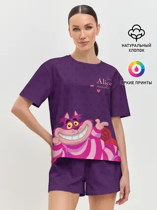 Женская пижама с шортами / Чеширский Кот