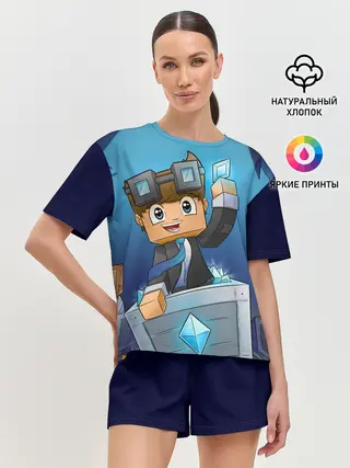 Женская пижама с шортами / Minecraft