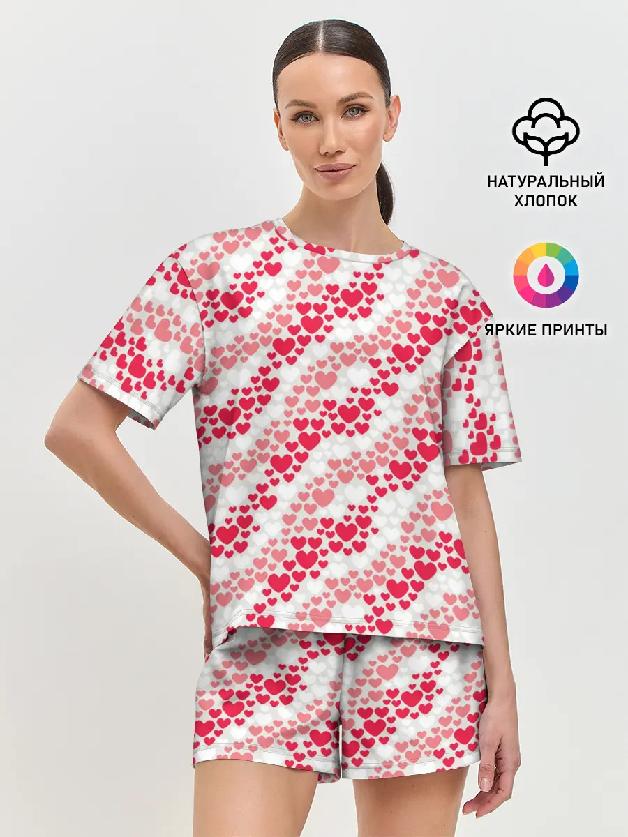 Женская пижама с шортами / Волны Любви