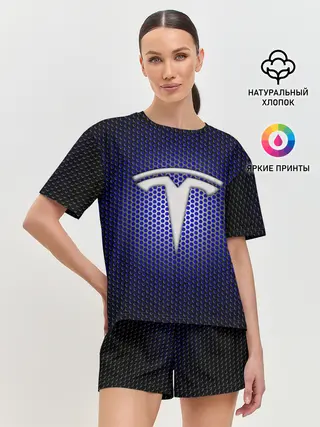 Женская пижама с шортами / Космические технологии TESLA