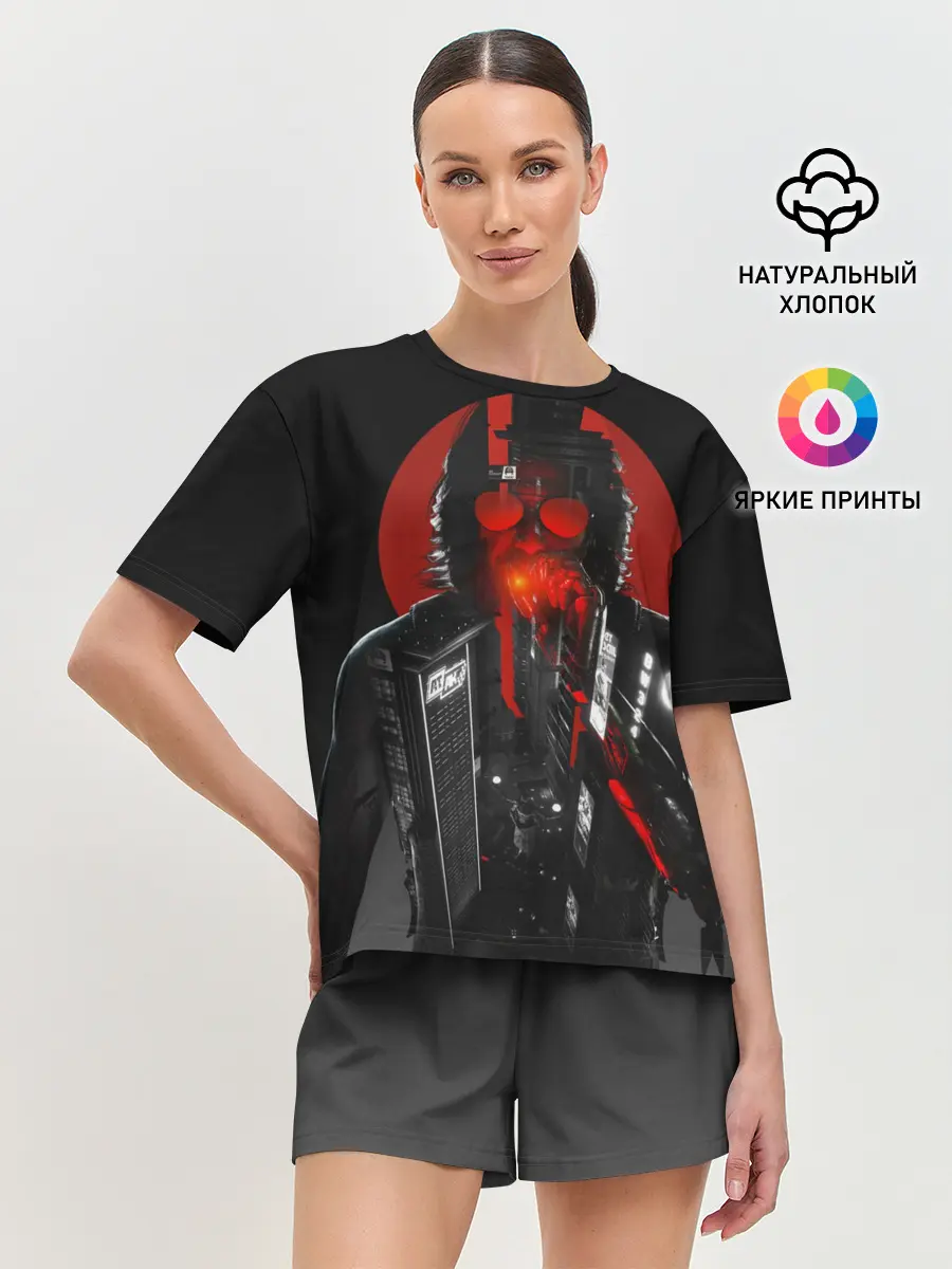 Женская пижама с шортами / Cyberpunk 2077 | Джонни