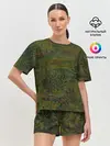 Женская пижама с шортами / Зеркальный лес