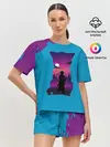 Женская пижама с шортами / Гинтоки кот