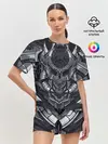 Женская пижама с шортами / Механический робот