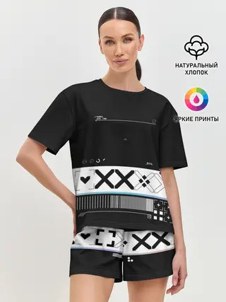 Женская пижама с шортами / Printstream | Поток информации