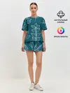 Женская пижама с шортами / Цветы