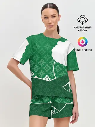 Женская пижама с шортами / Дерево