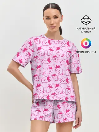 Женская пижама с шортами / Sexy Клубничка
