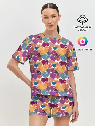 Женская пижама с шортами / Любовь
