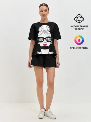 Женская пижама с шортами / Girl Boss