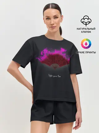 Женская пижама с шортами / Light your fire