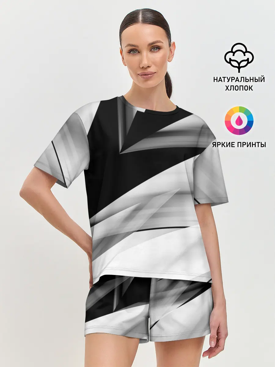 Женская пижама с шортами / Смещение