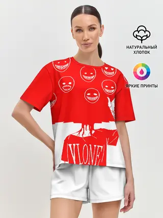 Женская пижама с шортами / многоголовый v love
