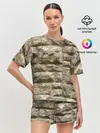 Женская пижама с шортами / Неровные блоки