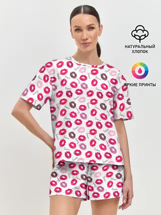 Женская пижама с шортами / Поцелуи