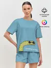 Женская пижама с шортами / Очковая кобра