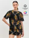 Женская пижама с шортами / Японский стиль - тигры